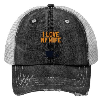 Discover I love my Wife Coffee Latte Art Barista Queen Trucker Hats