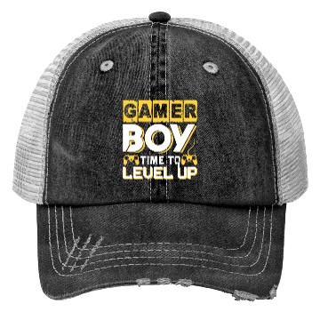 Discover Gamer boy time to level up Trucker Hats