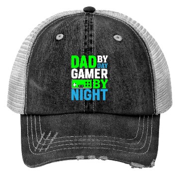Discover Dad By Day Gamer By Night Trucker Hats