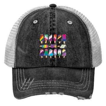 Discover Ice Cream Gay LGBTQ Rainbow LGBT Pride Month Trucker Hats
