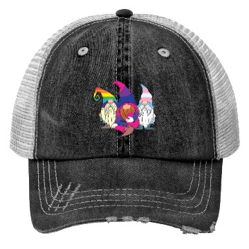 Discover Gnomes Elf LGBTQ Rainbow LGBT Pride Month Trucker Hats