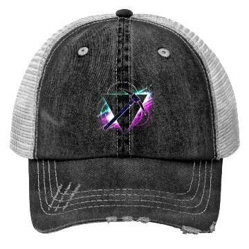 Discover Aesthetic Galaxy Pick Axe Miner Trucker Hats