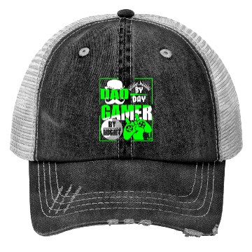 Discover Dad By Day Gamer By Night Trucker Hats