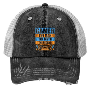 Discover Gamer The Man, The Myth, The Legend Trucker Hats