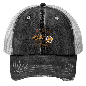 Discover Bee like a flower Honey bee Trucker Hats