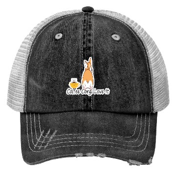 Discover Coffee Corgi Love It Trucker Hats