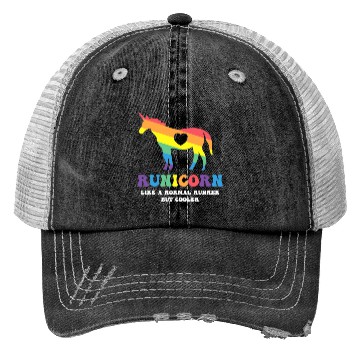 Discover Funny Running Sayings Unicorn Runicorn Cool Runner Trucker Hats