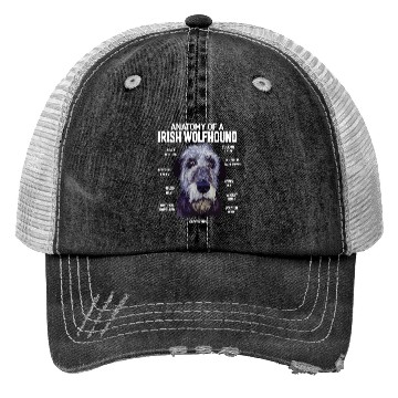 Discover Anatomy of a Irish Wolfhound Dog Funny Gift Trucker Hats