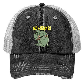 Discover Monster Bass Guitar Player Trucker Hats