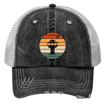 Discover Retro Air Traffic Control Tower Trucker Hats