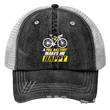 Discover A Full Battery Makes Me Happy E-Bike Electric Trucker Hats