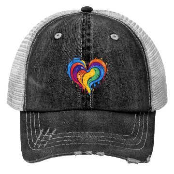 Discover Love is Love: LGBT Rainbow Heart for All Trucker Hats