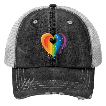 Discover LGBTQ+ Allies: Rainbow Heart, Celebrating Trucker Hats