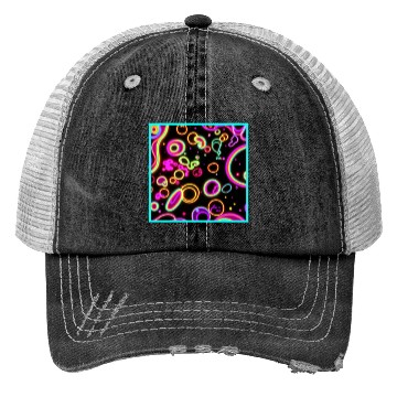 Discover Colorful Circle Neon Patterns Art Design Trucker Hats