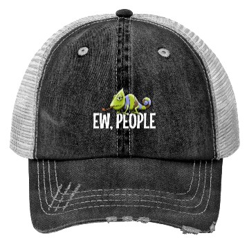 Discover Ew People Grumpy Chameleon Lovers Sarcastic Joke Trucker Hats