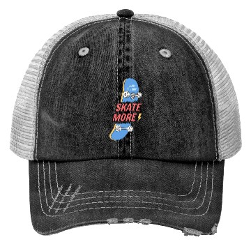 Discover Blue Skate Trucker Hats, bags, hats, mugs, sticker