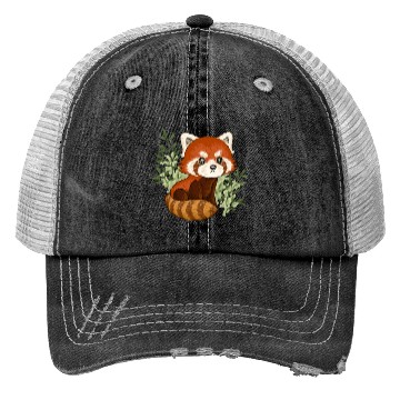 Discover Red Panda In Nature Trucker Hats