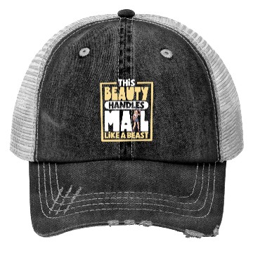 Discover Postal Worker Mail Lady Mail Carrier Postal Trucker Hats