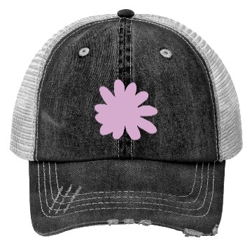 Discover Magenta Abstract Minimal Flower Trucker Hats