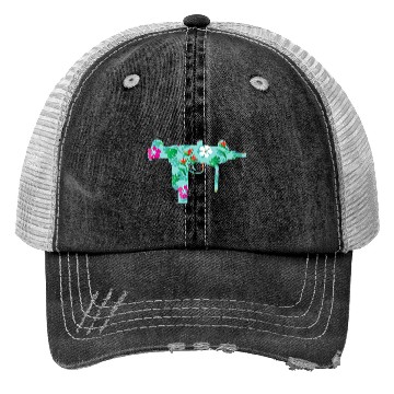 Discover Tropical Gun Lover Firearm Beach Hawaiian Trucker Hats