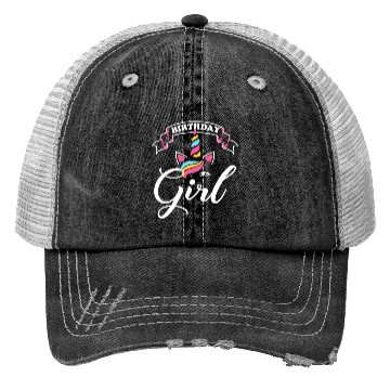 Discover Rainbow Unicorn Happy Party Trucker Hats