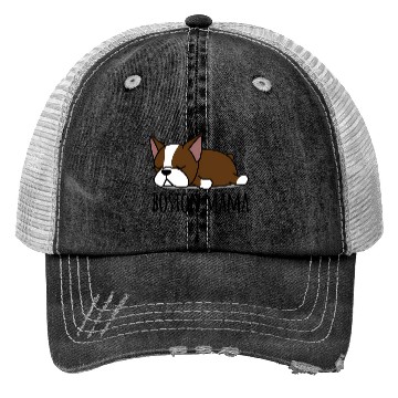 Discover Red Boston Terrier Boston Mama Trucker Hats