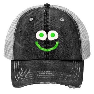Discover Funny Green Eggs Smile Face Ham Trucker Hats
