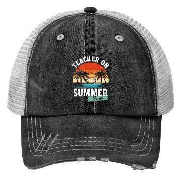 Discover Retro Teacher On Summer Break Trucker Hats