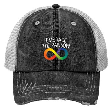 Discover Embrace The Rainbow Infinity Autism Neurodiversity Trucker Hats