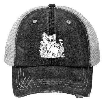 Discover Cat Kitten Feline Meow Trucker Hats