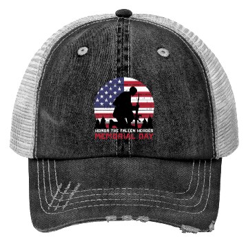 Discover Honor The Fallen Heroes Memorial Day Us Flag Trucker Hats