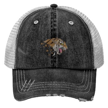 Discover Low Poly Triangular Tiger Head Wild Animal Trucker Hats