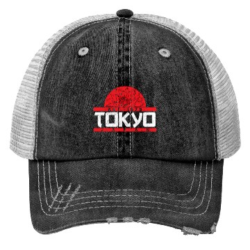 Discover Tokyo Japan Est 1873 Lotus Japanese Trucker Hats