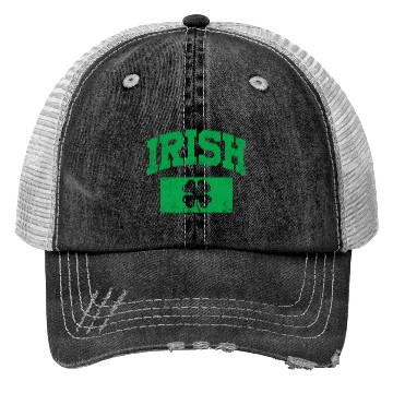 Discover Distressed Irish Shammrock Clover St Patricks Day Trucker Hats