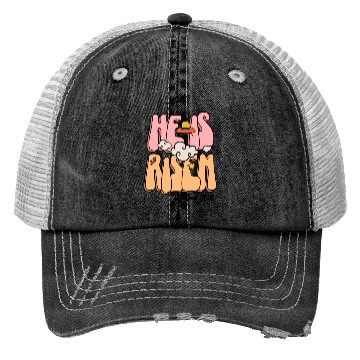 Discover He Is Risen Modern Christian Easter Trucker Hats