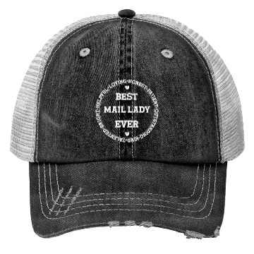 Discover Best Mail Lady Ever Postal Worker Trucker Hats