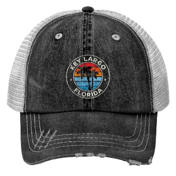 Discover Key Largo Florida Fl 70S Trucker Hats