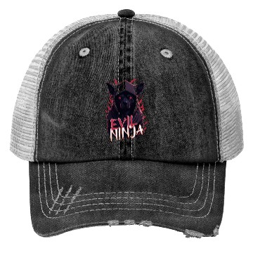 Discover Powerful Boston Terrier Dog Ninja Trucker Hats