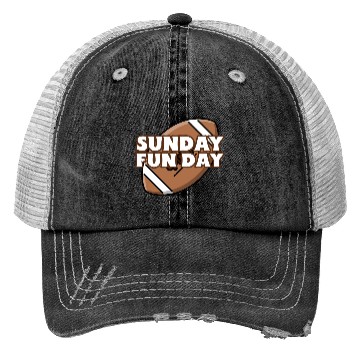 Discover Sunday Fun Day Football Trucker Hats