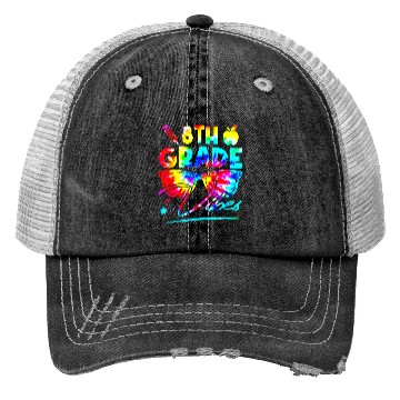 Discover Rainbow Tie Dye Glasses 8th Grade Vibes Back To Sc Trucker Hats