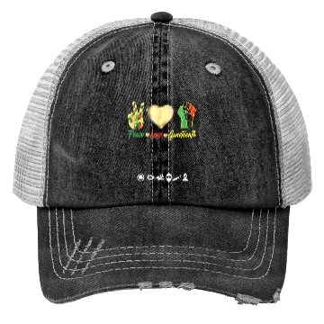 Discover Peace Love Junenth Black History Month Pride Trucker Hats