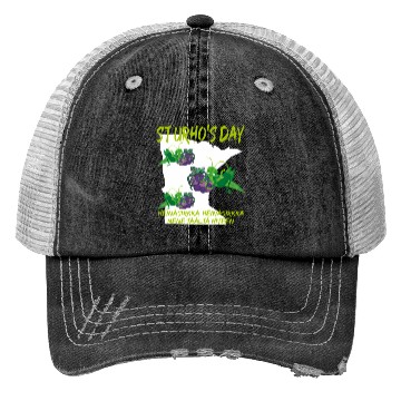 Discover St Urhos Day Grasshopper Grapes Vineyard Minnesota Trucker Hats
