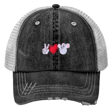 Discover Peace Love Koala Koala Lover Trucker Hats
