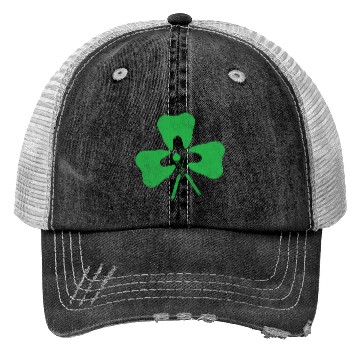 Discover Dental Hygienist St PatricDay Shamrock Tooth Denti Trucker Hats