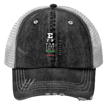 Discover Snellen Eye Chart Test Trucker Hats
