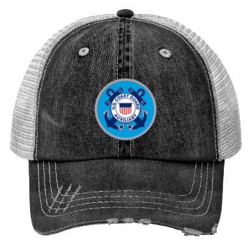 Discover Us Coast Guard Auxiliary Uscga Volunteer Service Trucker Hats
