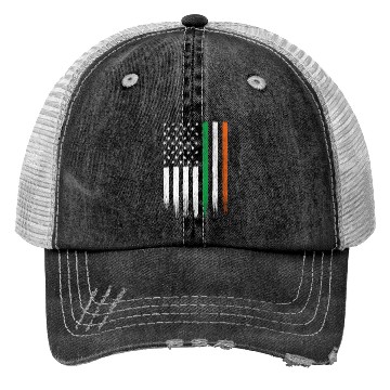 Discover Patriotic Irish American Flag Ireland St Patrick'S Trucker Hats