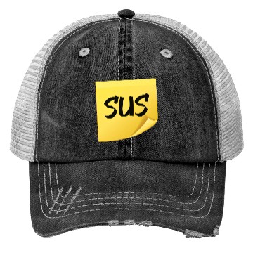 Discover Among Us SUS suspicious postit note 1 Trucker Hats