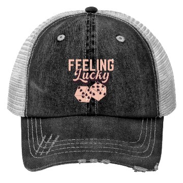 Discover Feeling Lucky Retro Valentine 1 Trucker Hats