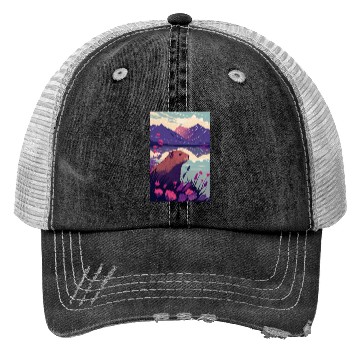 Discover Capybara Nature Capibara Trucker Hats